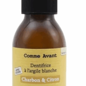 Dentifrice à l'argile blanche - Charbon & citron - Comme Avant - 90mL